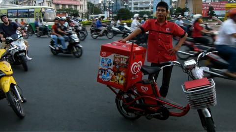 Eisverkäufer in Ho-Chi-Minh-City
